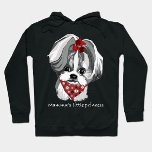 Shih Tzu Dog’s Cute Portrait in Digital Pop Art Style Hoodie